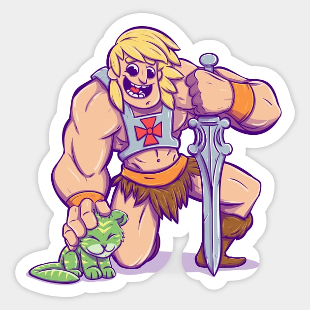 He Man and cringer Sticker by RobotBunny